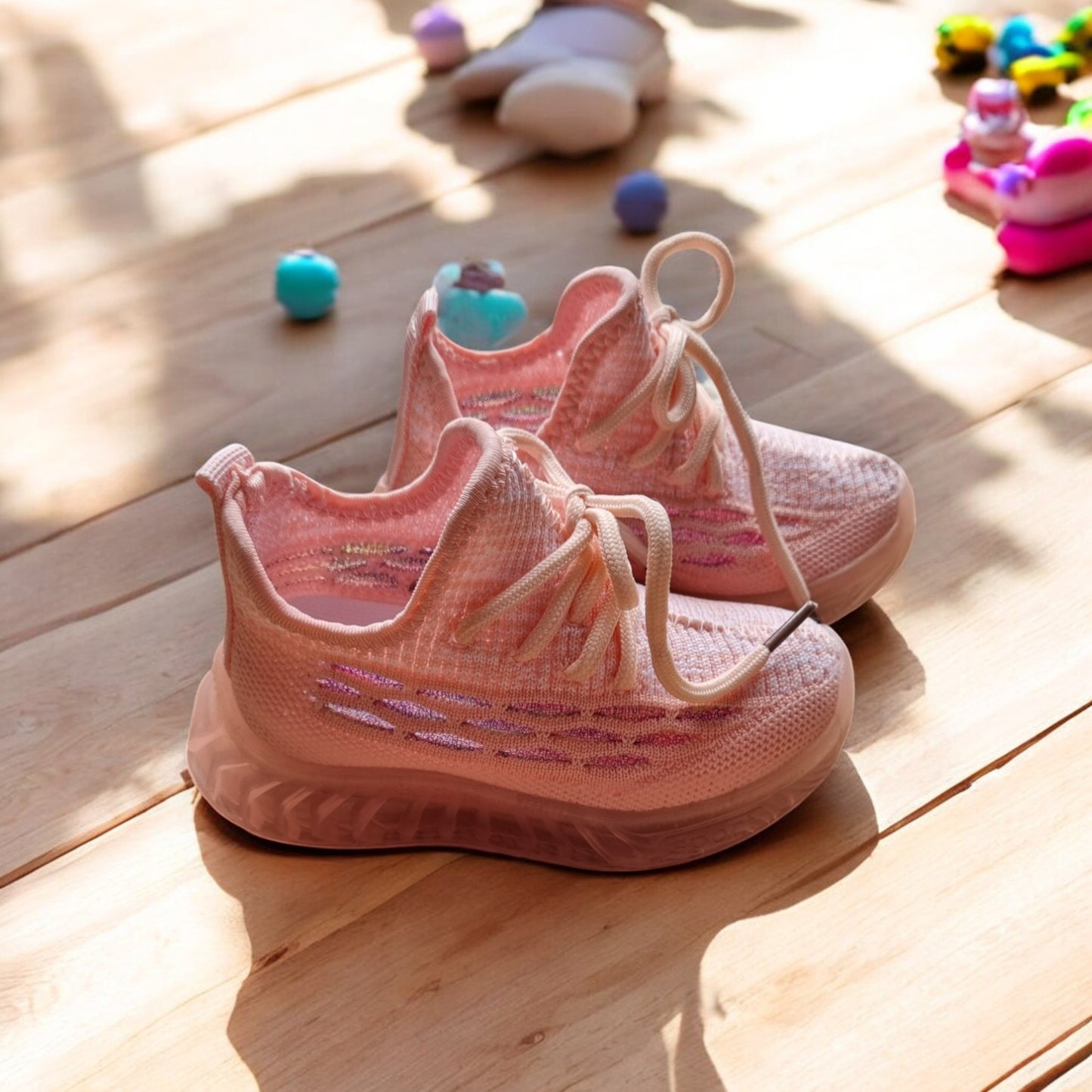 Sparkling Pink Kids Light-Up Sneakers