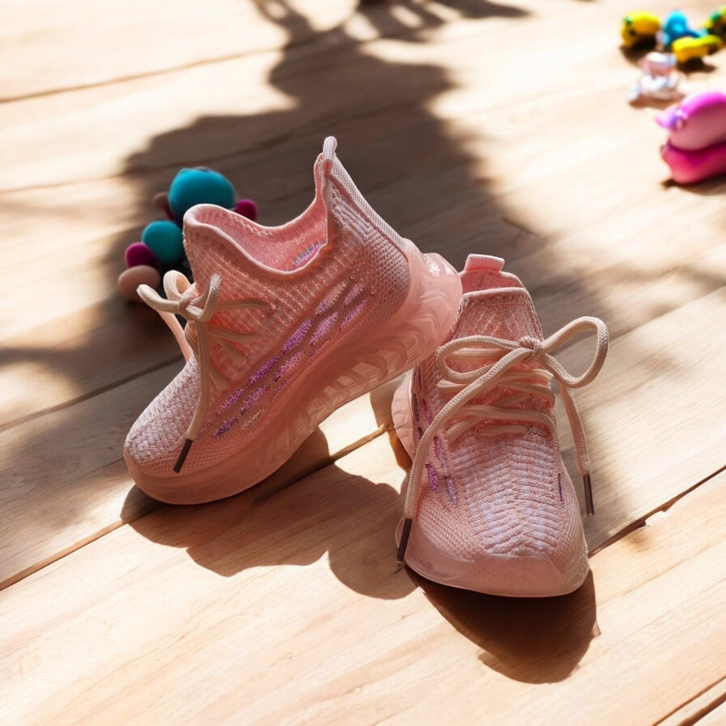 Sparkling Pink Kids Light-Up Sneakers